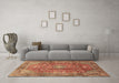 Machine Washable Persian Brown Traditional Rug in a Living Room,, wshtr2737brn