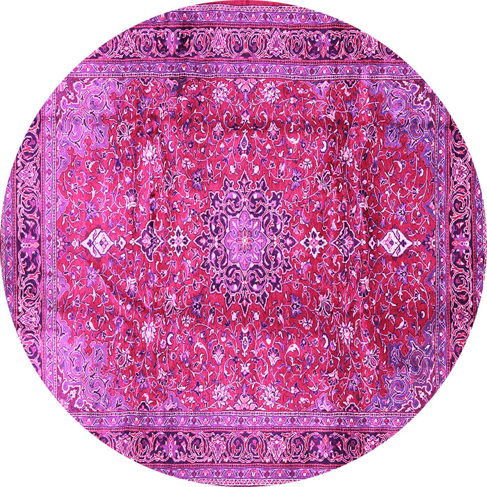 Round Persian Pink Traditional Rug, tr2737pnk