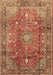 Machine Washable Persian Brown Traditional Rug, wshtr2737brn