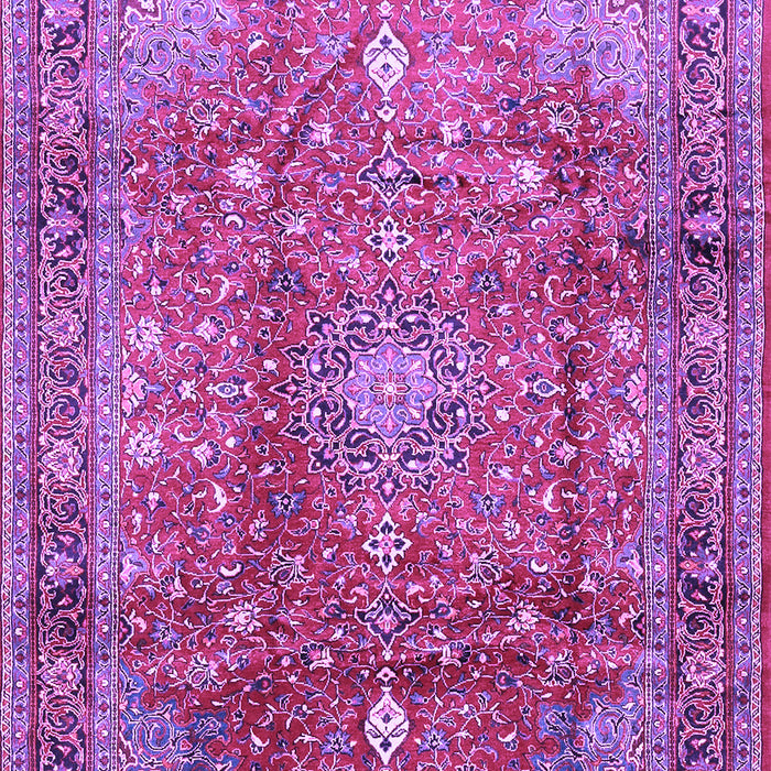 Machine Washable Persian Purple Traditional Area Rugs, wshtr2737pur