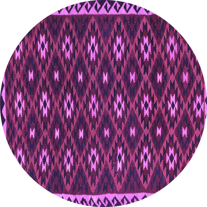 Round Persian Purple Traditional Rug, tr2738pur