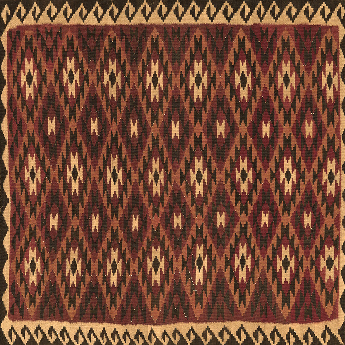 Square Persian Brown Traditional Rug, tr2738brn