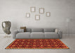 Machine Washable Persian Orange Traditional Area Rugs in a Living Room, wshtr2738org