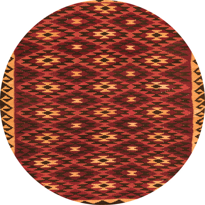 Machine Washable Persian Orange Traditional Area Rugs, wshtr2738org