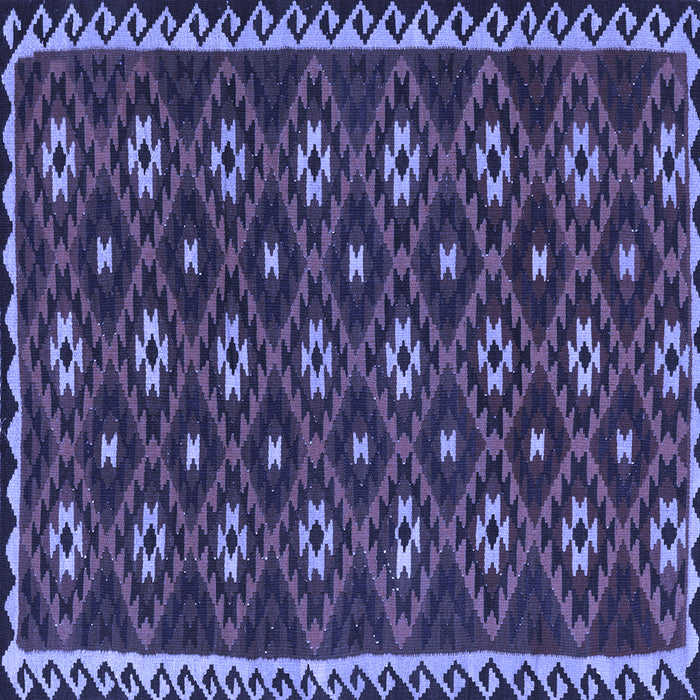 Square Persian Blue Traditional Rug, tr2738blu