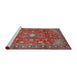 Sideview of Machine Washable Traditional Camel Brown Rug, wshtr2739