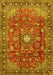 Machine Washable Persian Yellow Traditional Rug, wshtr2739yw