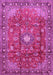 Machine Washable Persian Pink Traditional Rug, wshtr2739pnk