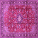 Square Persian Pink Traditional Rug, tr2739pnk