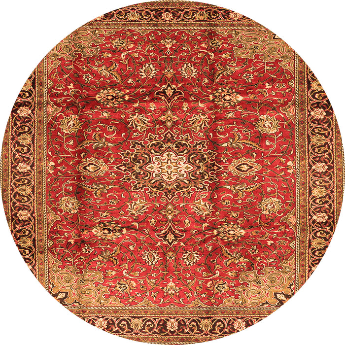 Square Persian Orange Traditional Rug, tr2739org