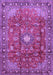 Machine Washable Persian Purple Traditional Area Rugs, wshtr2739pur