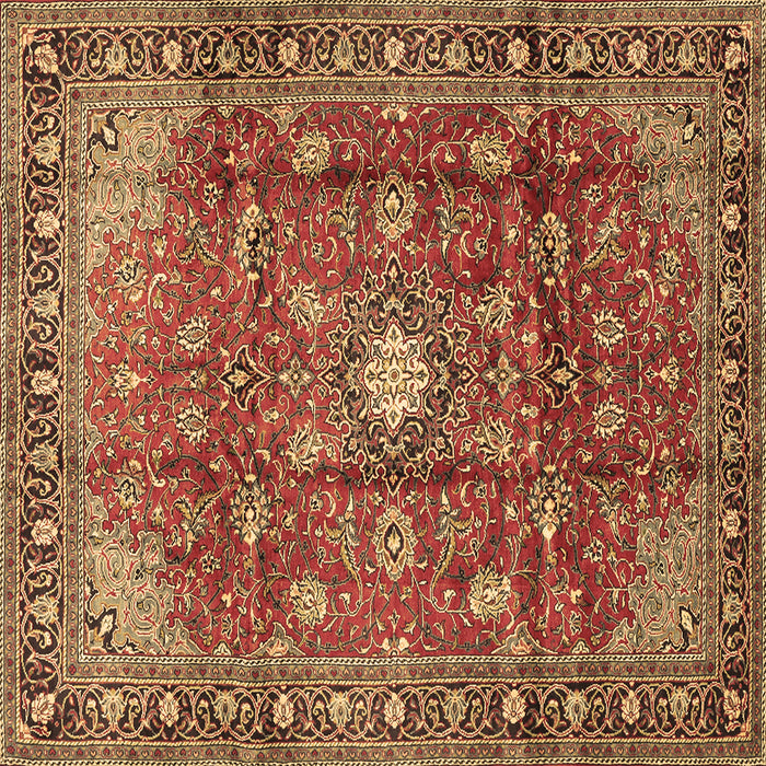 Square Persian Brown Traditional Rug, tr2739brn