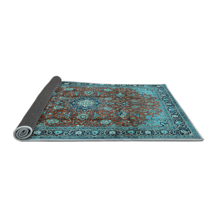 Sideview of Persian Light Blue Traditional Rug, tr2739lblu