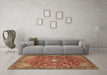 Machine Washable Persian Brown Traditional Rug in a Living Room,, wshtr2739brn