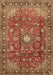 Machine Washable Persian Brown Traditional Rug, wshtr2739brn