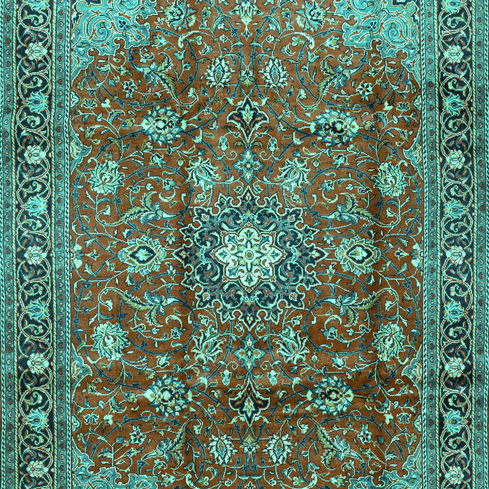 Machine Washable Persian Turquoise Traditional Area Rugs, wshtr2739turq
