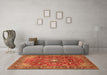 Machine Washable Persian Orange Traditional Area Rugs in a Living Room, wshtr2739org