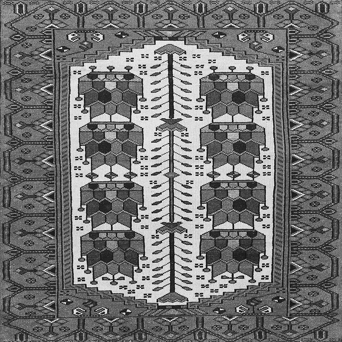 Serging Thickness of Persian Gray Traditional Rug, tr273gry