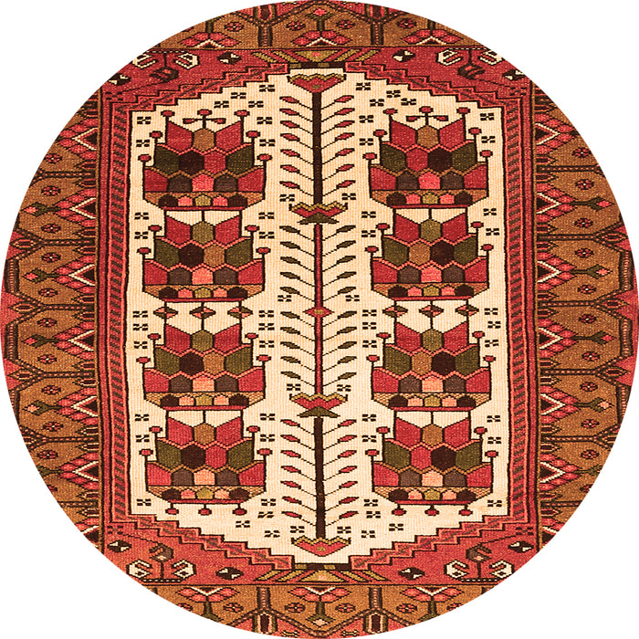 Machine Washable Persian Orange Traditional Area Rugs, wshtr273org