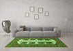 Machine Washable Persian Green Traditional Area Rugs in a Living Room,, wshtr273grn