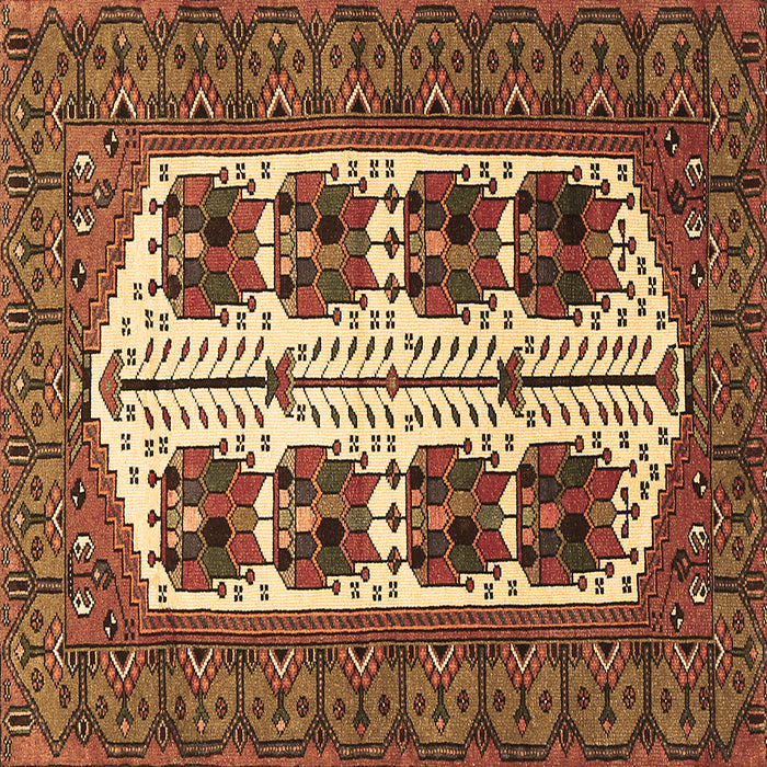 Square Machine Washable Persian Brown Traditional Rug, wshtr273brn