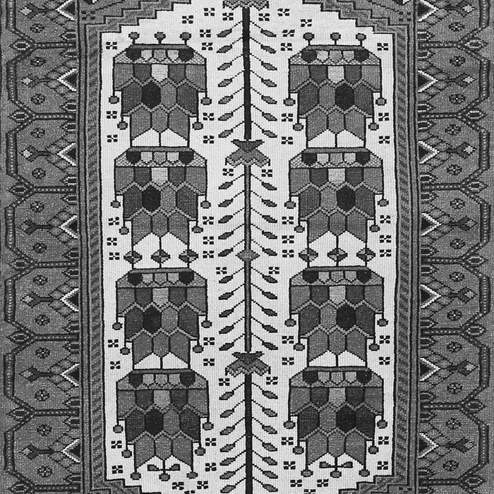 Serging Thickness of Machine Washable Persian Gray Traditional Rug, wshtr273gry