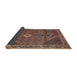 Sideview of Traditional Camel Brown Persian Rug, tr2740
