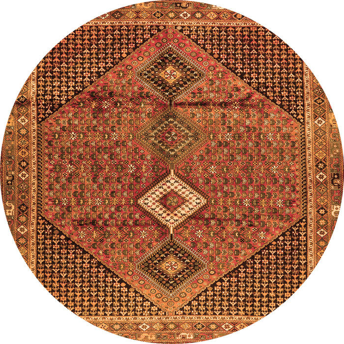 Square Persian Orange Traditional Rug, tr2740org