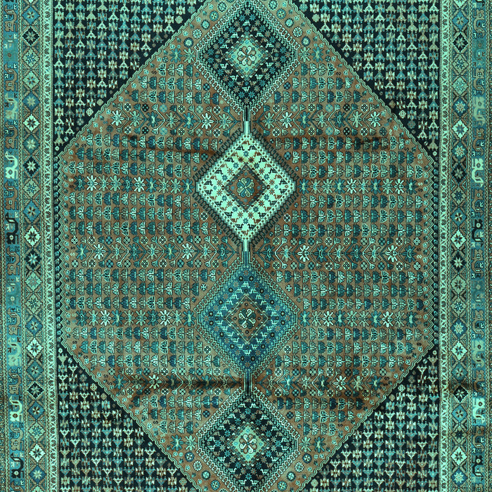 Machine Washable Persian Turquoise Traditional Area Rugs, wshtr2740turq