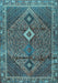 Machine Washable Persian Light Blue Traditional Rug, wshtr2740lblu