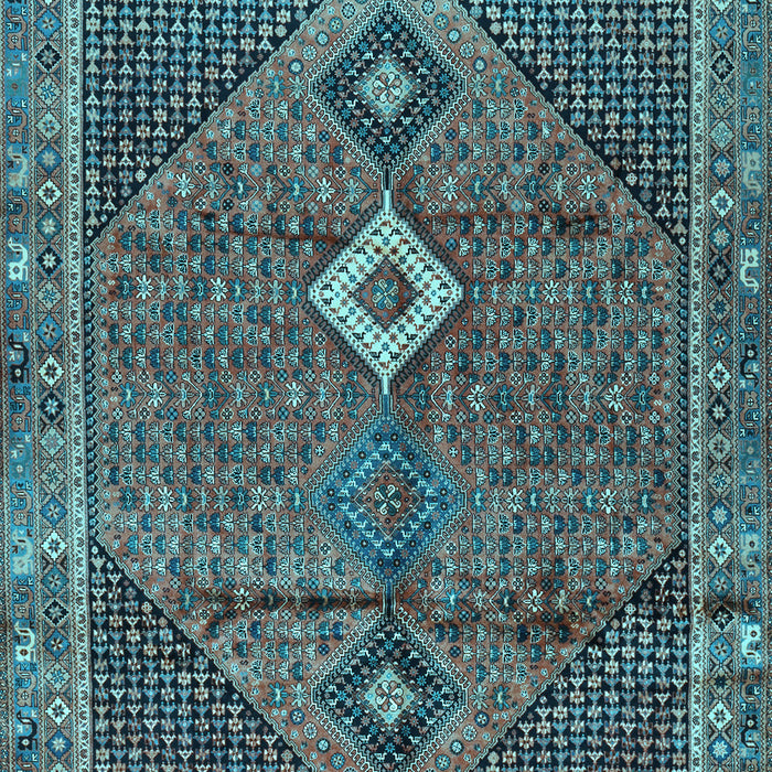 Machine Washable Persian Light Blue Traditional Rug, wshtr2740lblu