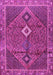 Machine Washable Persian Pink Traditional Rug, wshtr2740pnk