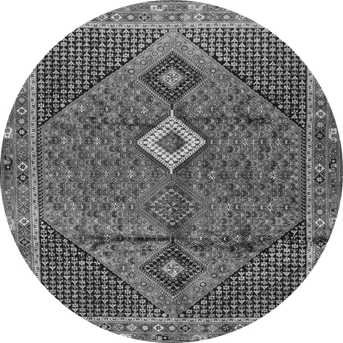 Machine Washable Persian Gray Traditional Rug, wshtr2740gry