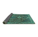 Sideview of Persian Turquoise Traditional Rug, tr2740turq