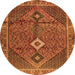 Machine Washable Persian Orange Traditional Area Rugs, wshtr2740org