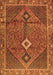 Serging Thickness of Machine Washable Persian Orange Traditional Area Rugs, wshtr2740org