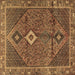 Square Machine Washable Persian Brown Traditional Rug, wshtr2740brn