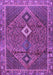 Machine Washable Persian Purple Traditional Area Rugs, wshtr2740pur