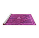 Sideview of Machine Washable Persian Pink Traditional Rug, wshtr2740pnk