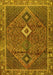 Machine Washable Persian Yellow Traditional Rug, wshtr2740yw