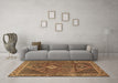 Machine Washable Persian Brown Traditional Rug in a Living Room,, wshtr2740brn