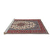 Sideview of Machine Washable Traditional Tan Brown Rug, wshtr2741