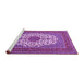 Sideview of Machine Washable Medallion Purple Traditional Area Rugs, wshtr2741pur