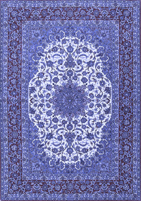 Medallion Blue Traditional Rug, tr2741blu