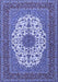 Medallion Blue Traditional Rug, tr2741blu