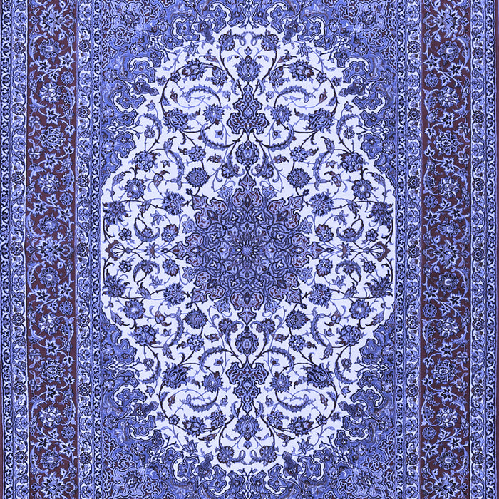 Medallion Blue Traditional Rug, tr2741blu