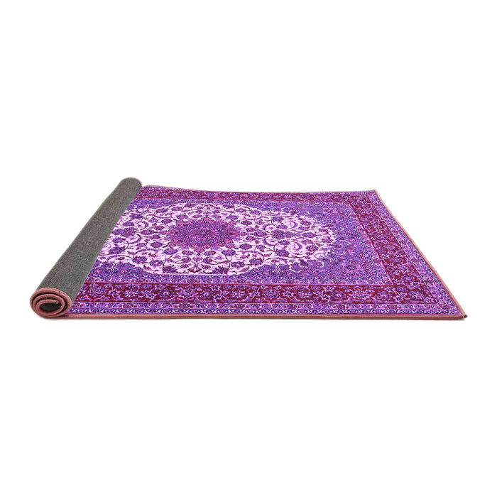 Sideview of Medallion Purple Traditional Rug, tr2741pur