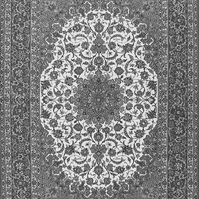 Serging Thickness of Machine Washable Medallion Gray Traditional Rug, wshtr2741gry