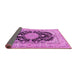 Sideview of Medallion Pink Traditional Rug, tr2742pnk