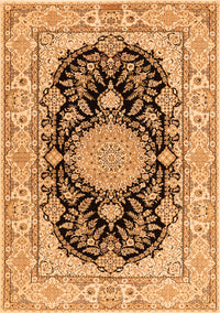 Medallion Orange Traditional Rug, tr2742org